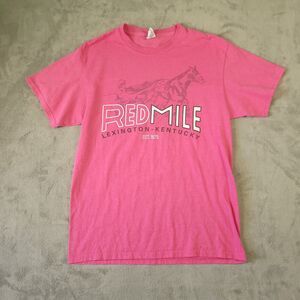 Red Mile Racetrack Tshirt Womens Pink Medium Harness Horse Racing KY